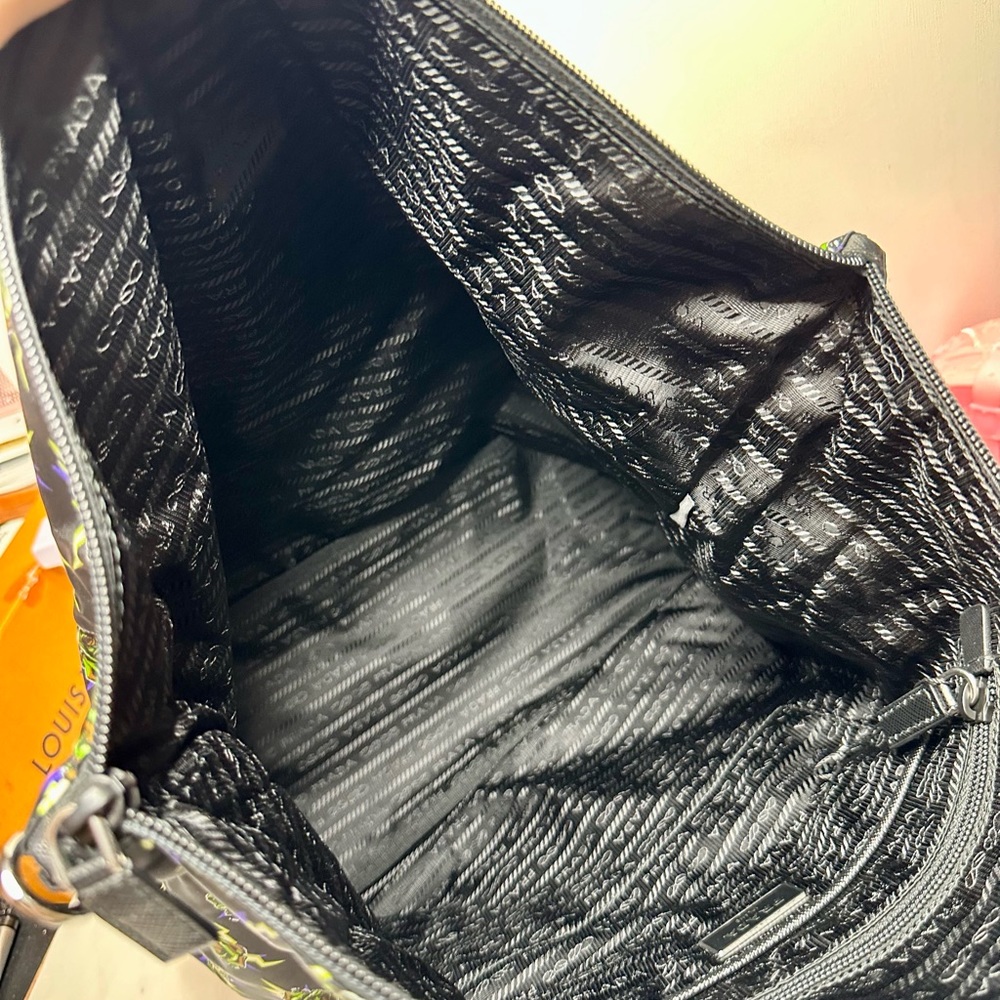 NEW! Limited Edition Prada x Frankenstein Rose Print Nylon Convertible Tote - Picture 12 of 15